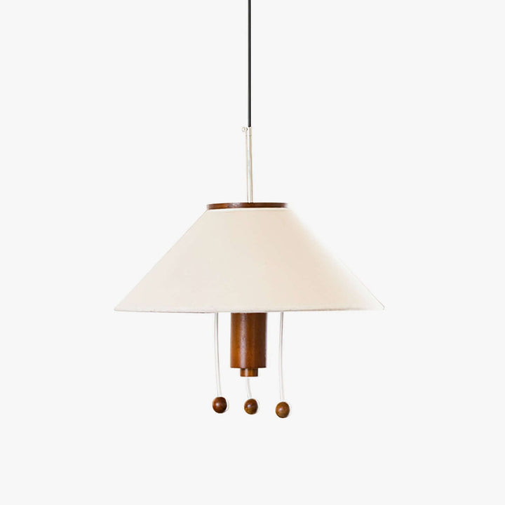 Design Hängeleuchte Oktopus, Walnuss & Weiß
