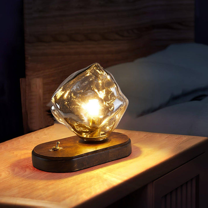 Lampe de table en verre Ice Stone Design