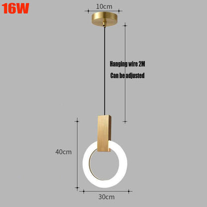 Moderne LED Ring Pendelleuchte
