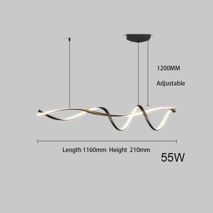 Moderner LED-Kronleuchter - Schwarz