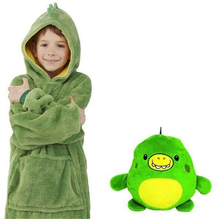 Kinder-Kuschelhoodie - Wärmende Kapuzenjacke mit integriertem Plüschtier