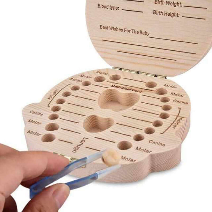 Holz-Milchzahnbox für Kinder - Erinnerungsbox