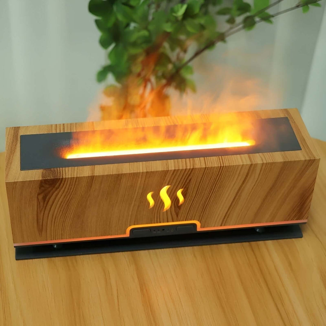 3-in-1 Aroma Diffuser Luftbefeuchter mit Flammenlicht