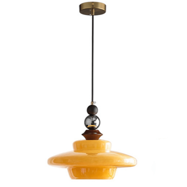 Elegante Beige Glas Hängeleuchte