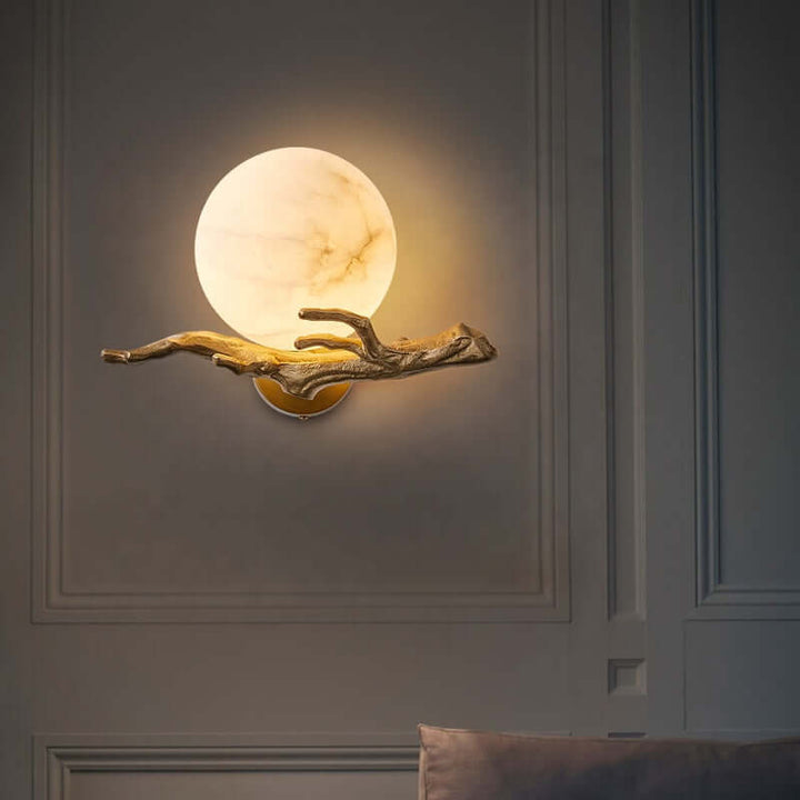 Designer Marmor Wandlampe Kupfer Modern LED