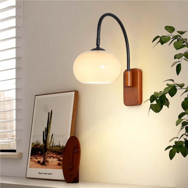 Drehbare Glas-Wandleuchte Kaki