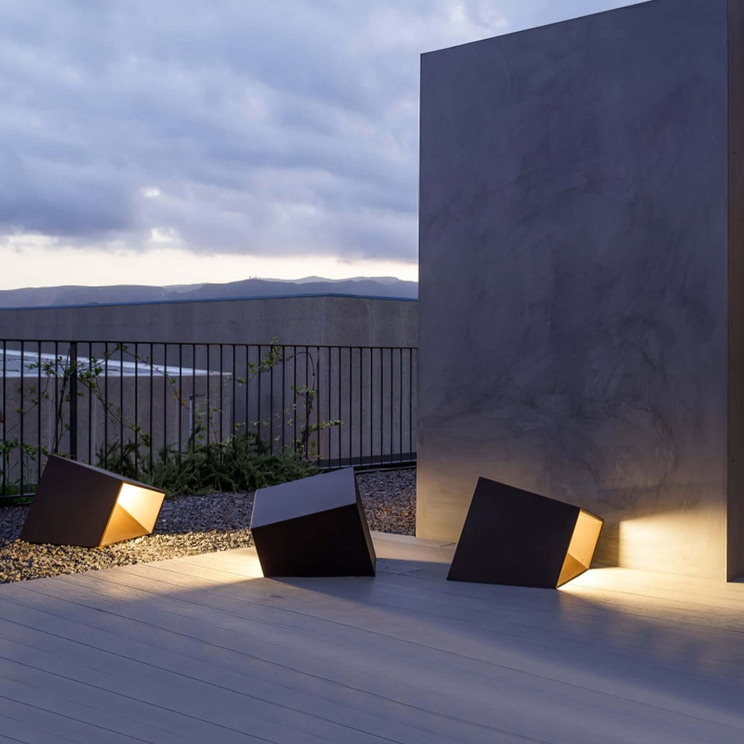 Solar Aussenleuchte Garten LED Würfel IP65