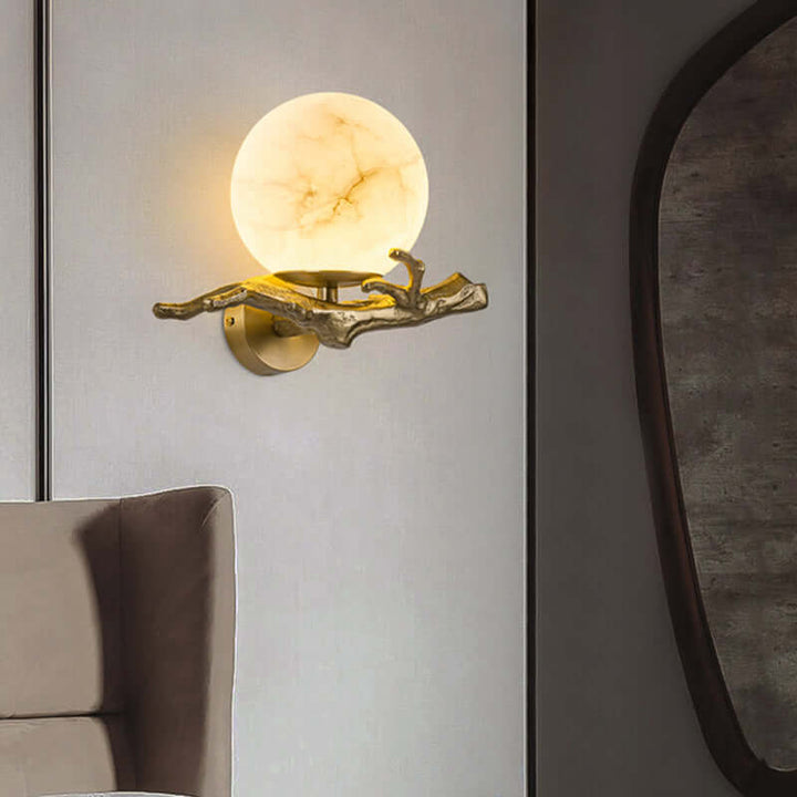 Designer Marmor Wandlampe Kupfer Modern LED
