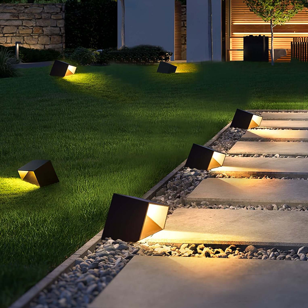 Solar Aussenleuchte Garten LED Würfel IP65