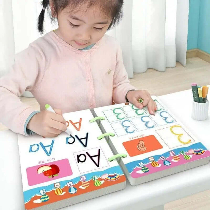 Lern-Schreibbuch für Kinder - Buchstaben - Zahlen & Formen