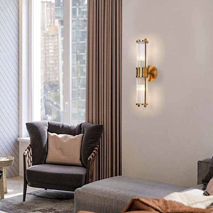 Goldene Wandleuchte Badlampe 48cm Luxus Design