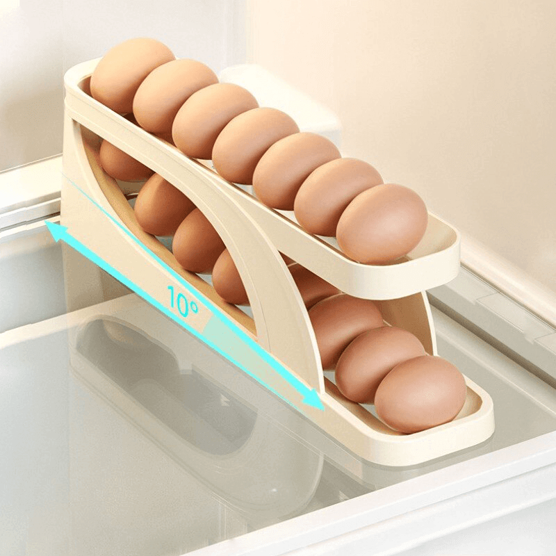 Automatisches Eierregal - Rollendes Eierfach für 14 Eier