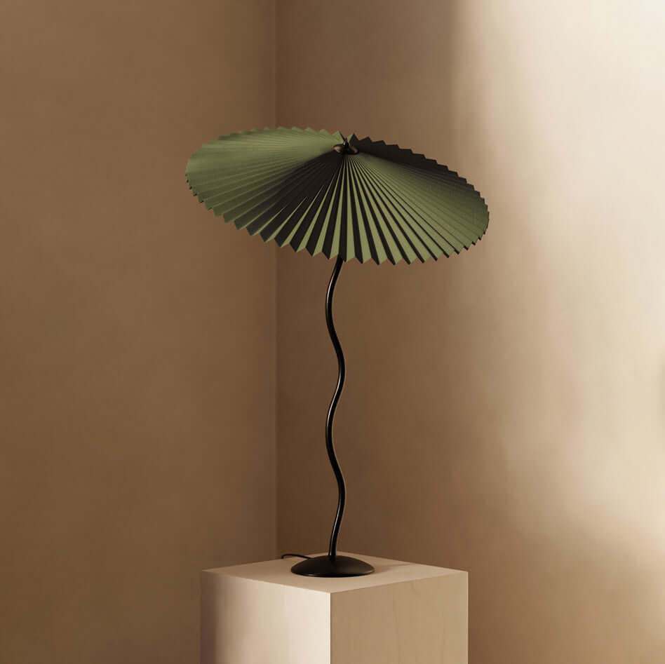 Designer Tischlampe Metall Modern Wellenförmig