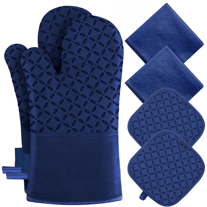 6-teiliges Hitzebeständiges Ofenhandschuh-Set