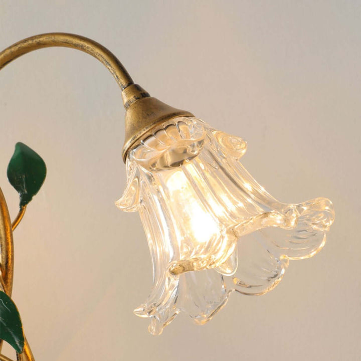 Blumen-Tischlampe Vintage-Stil 45x55cm