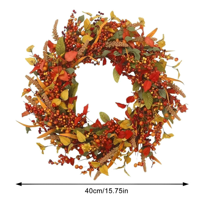 Herbstlicher Türkranz mit Blättern, 35-45cm