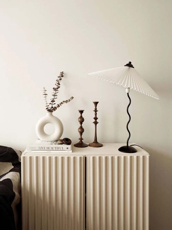 Designer Tischlampe Metall Modern Wellenförmig