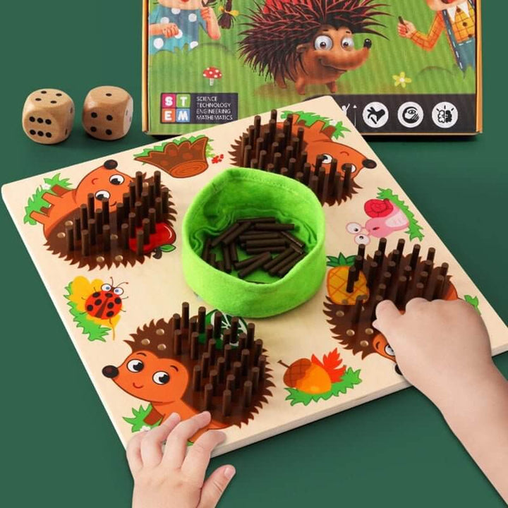 Montessori Holz-Rechenspiel Igel - Zähl- & Lernspaß