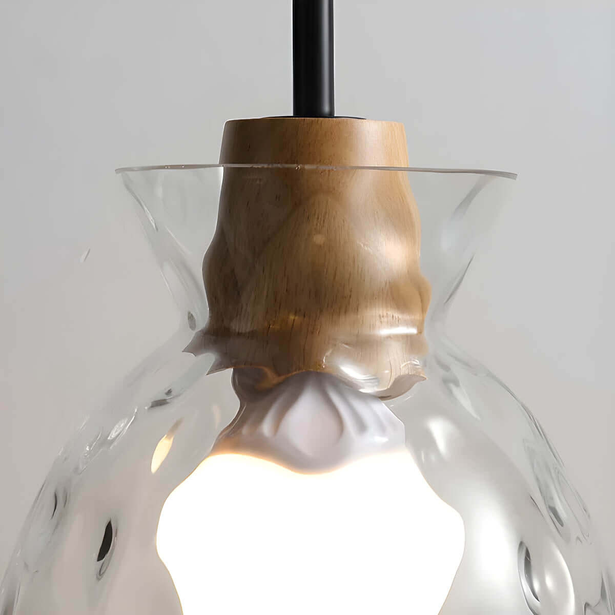 Moderner Glas-Kronleuchter, 1/3 Köpfe