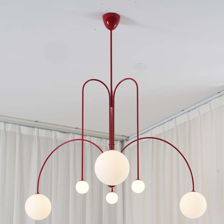Suspension élégante en verre et métal
