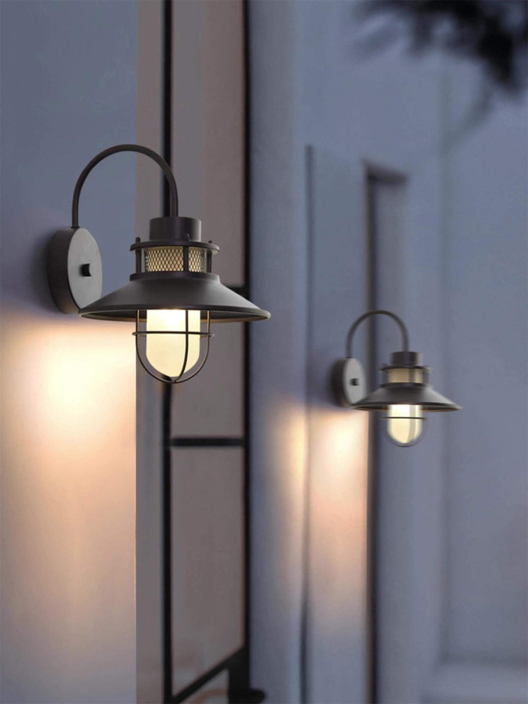 Außenwandleuchte Industrial Design Metall & Glas IP65