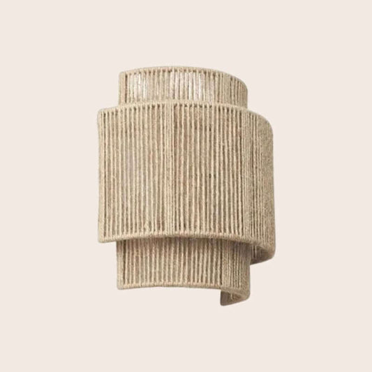 Handgeflochtene Rattan Wandleuchte