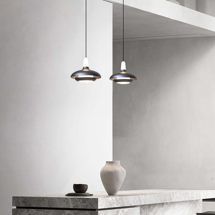Moderne LED Pendelleuchte, Aluminium, 18cm