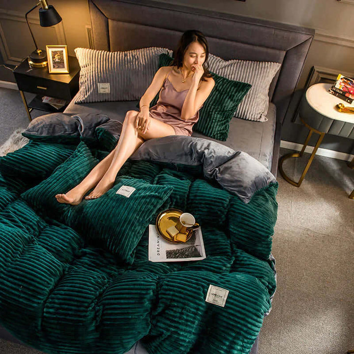 Samt-Fleece Bettbezug für luxuriösen Schlafkomfort