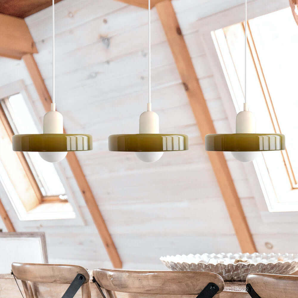 Lampe suspendue Bauhaus à 3 têtes