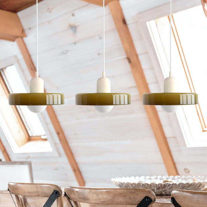 Lampe suspendue Bauhaus à 3 têtes