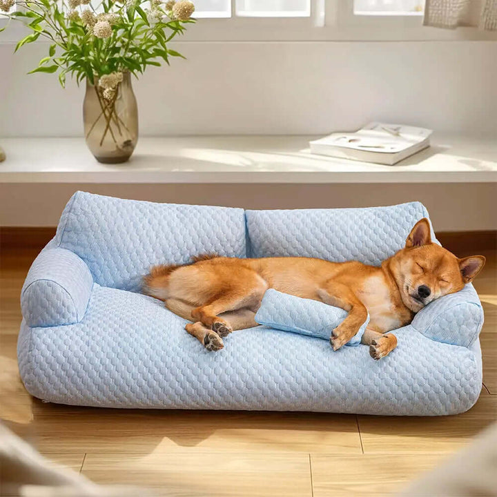 Panier lavable en peluche pour animaux de compagnie - Orthopédique et confortable