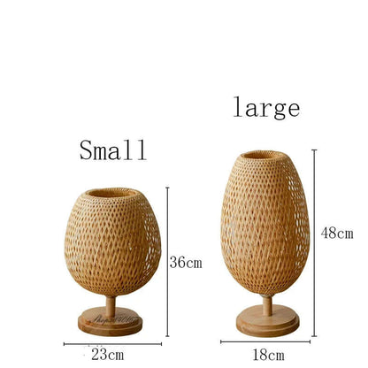 Lampe de table vintage en bambou