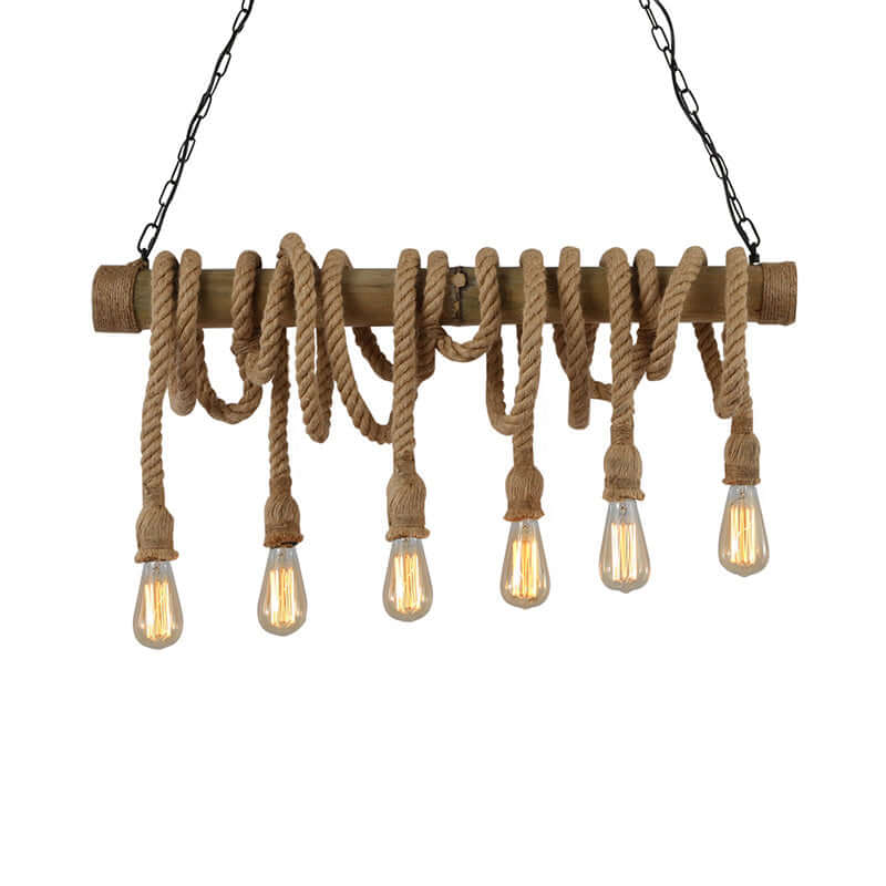 Suspension réglable en bambou - design corde