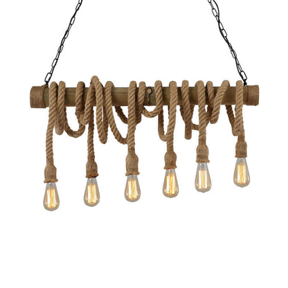 Suspension réglable en bambou - design corde