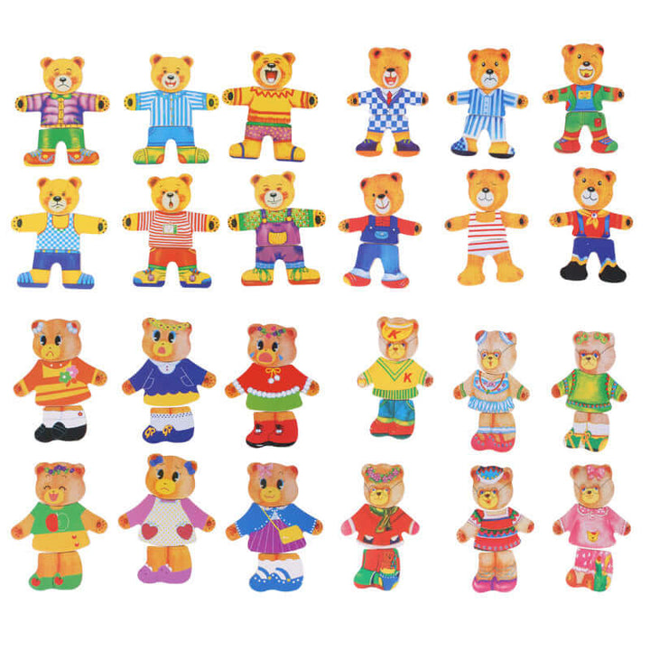 Holzpuzzle-Spielzeug für Kleinkinder - Kreatives Outfit-Spiel