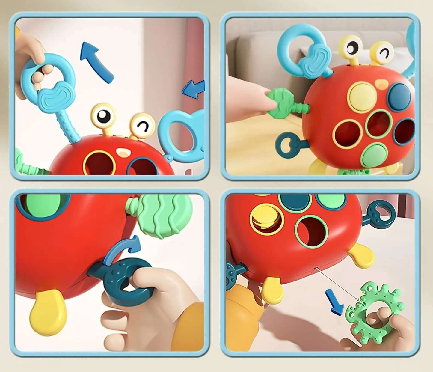 Crabe jouet pour bébé - jouets de motricité et sensoriels