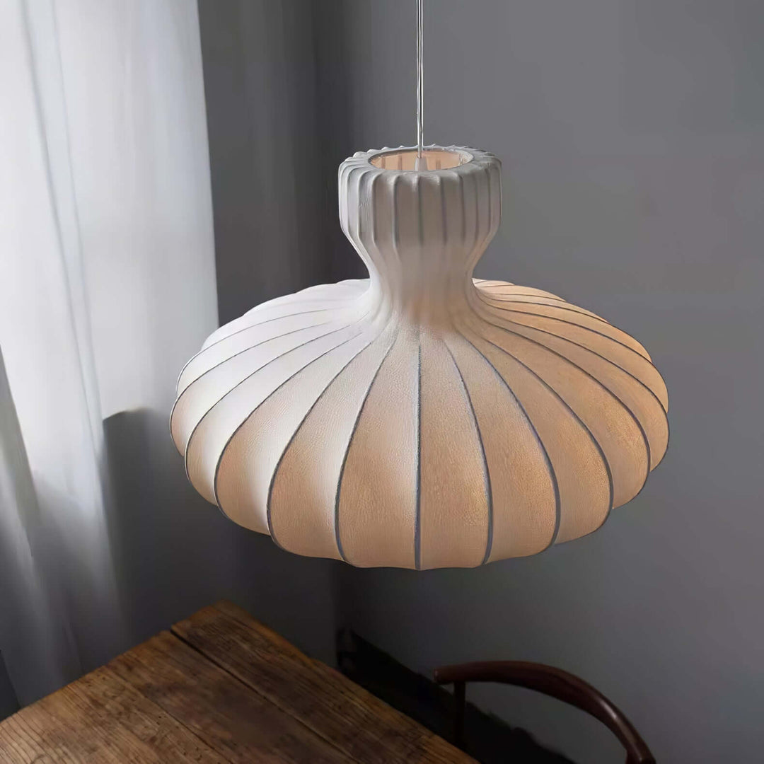 Seiden Pendelleuchte, Vintage Design, 3 Größen