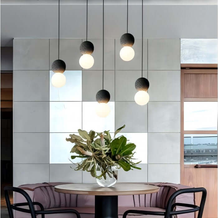Hängeleuchte Zement & Glas Designleuchte