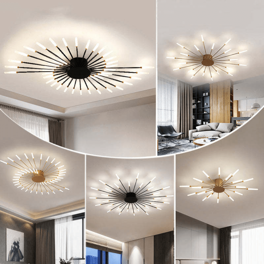 Grand plafonnier LED moderne en métal blanc acrylique