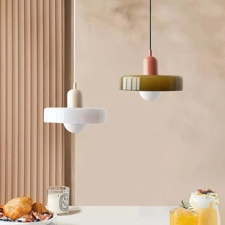 Bunte Glas-Hängelampe - Modernes Design
