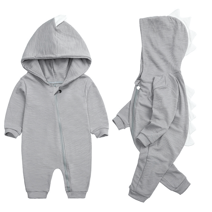 Baby Strampler mit Dino-Kapuze - Kuschelig &amp; Niedlich