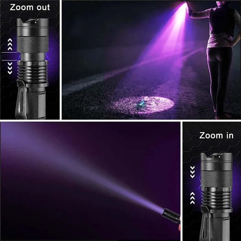 UV-Taschenlampe LED - Schwarzlichtlampe für Flecken