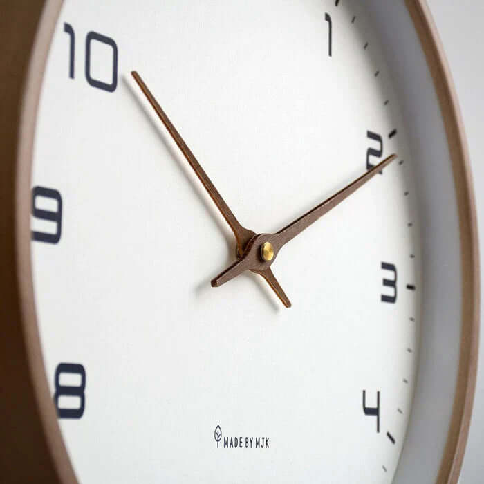 Holzwanduhr Modern 25/30cm - Braun/Creme