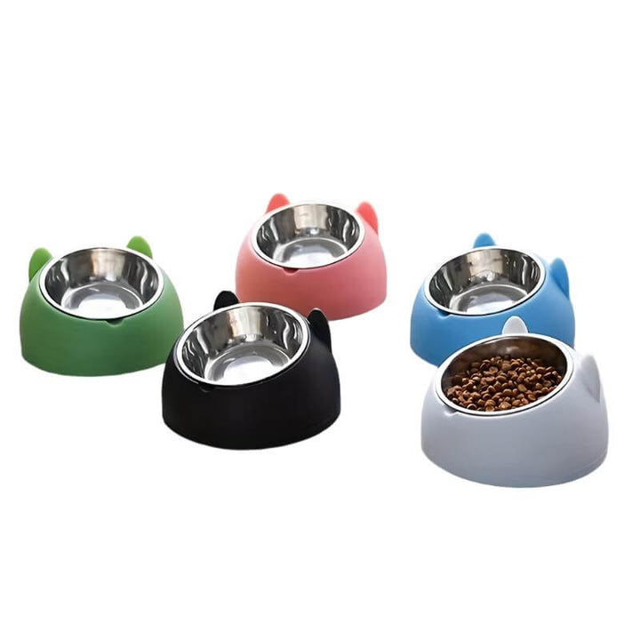 Gamelle surélevée pour chat en acier inoxydable