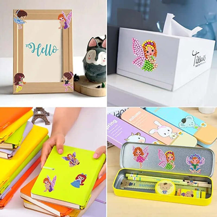 Kinder-Diamant-Sticker Set - Glitzernde Bastel-Steine
