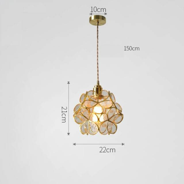 Blüten-Pendelleuchte Glas Modern Nordisch