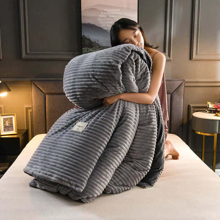 Samt-Fleece Bettbezug für luxuriösen Schlafkomfort