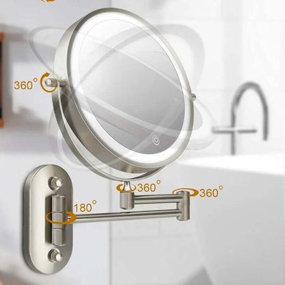 Miroir cosmétique LED rechargeable