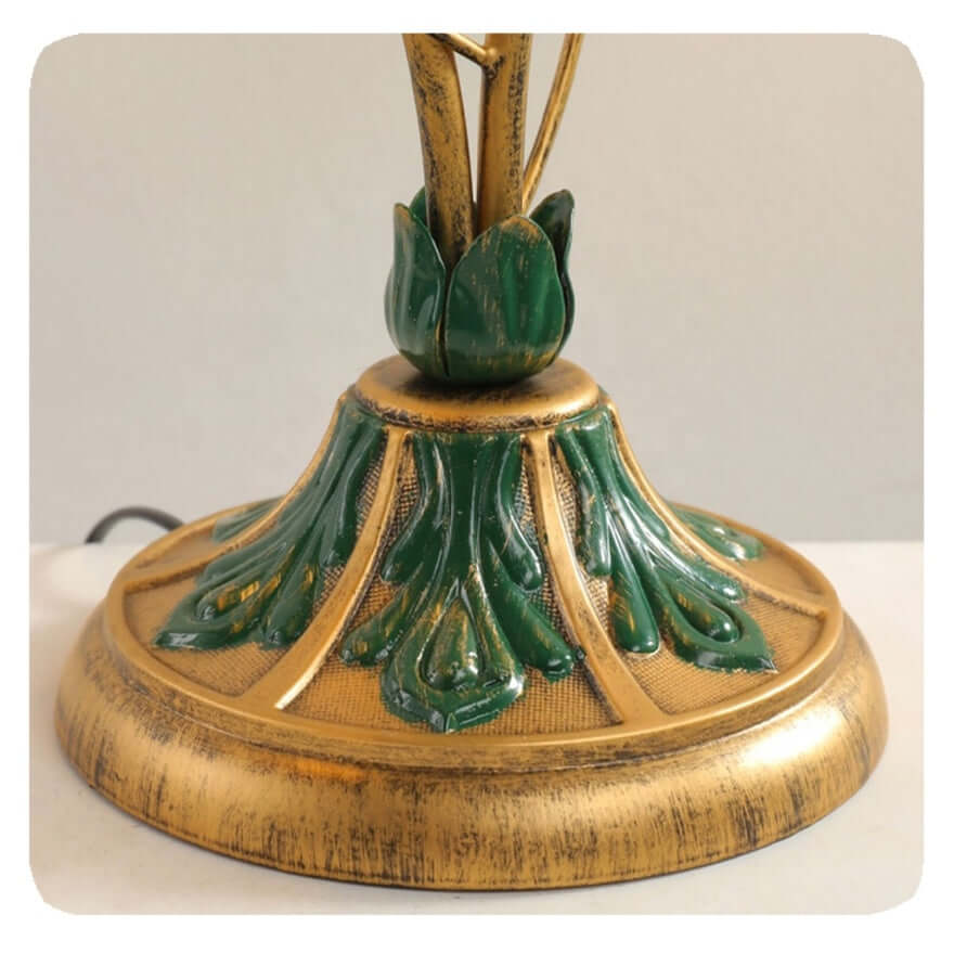 Blumen-Tischlampe Vintage-Stil 45x55cm