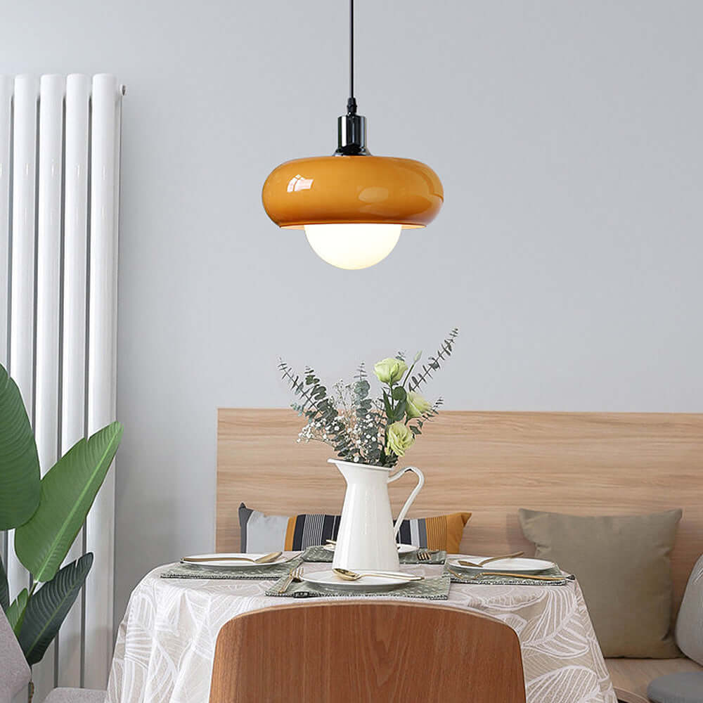Kaffee Glas Pendelleuchte Bauhaus Stil